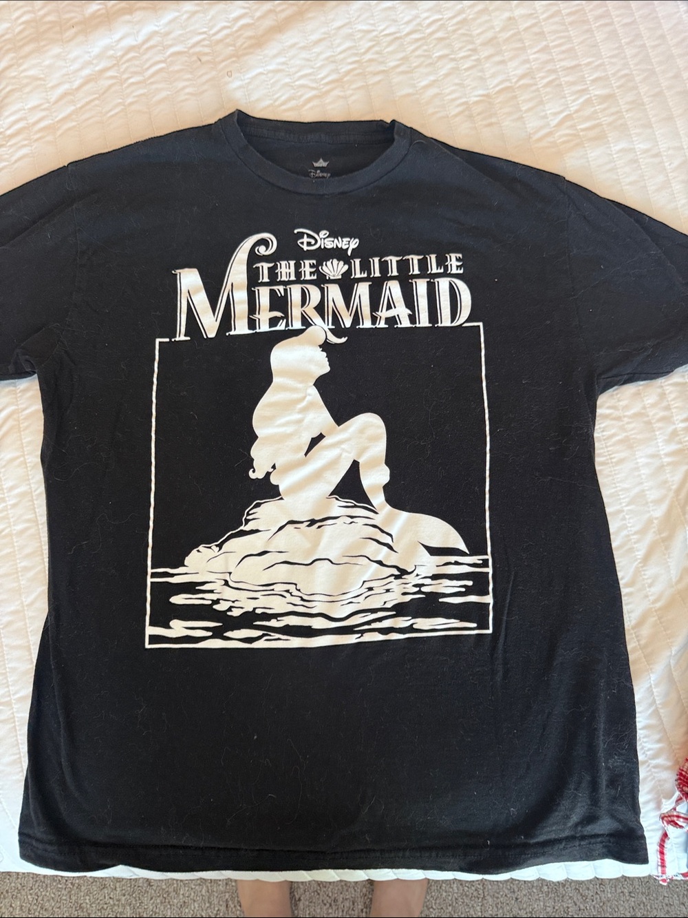 Disney Black and white little mermaid Ariel Tee with